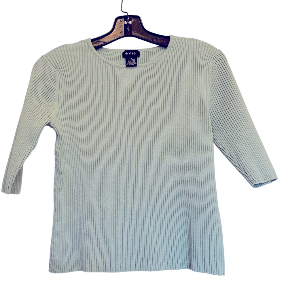 Short Sleeved Ribbed Sweater